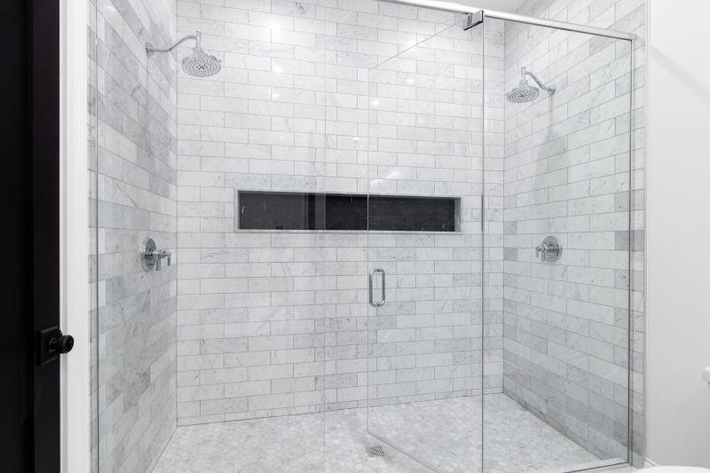 Marble Finish Shower Design